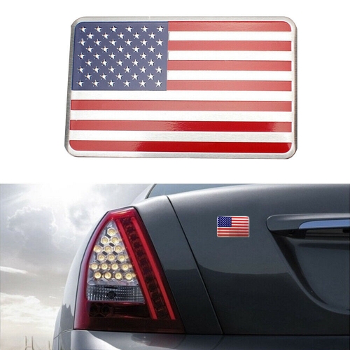 3D US American Flag Car Metal Sticker Decal Badge Emblem Adhesive Aluminium New