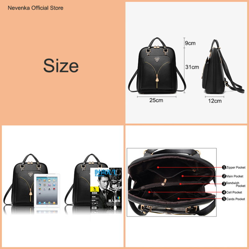 Anti Theft Leather Backpack Women Mini Backpacks Female Travel Backpack for Girls School Backpacks Ladies Black Bag 2019