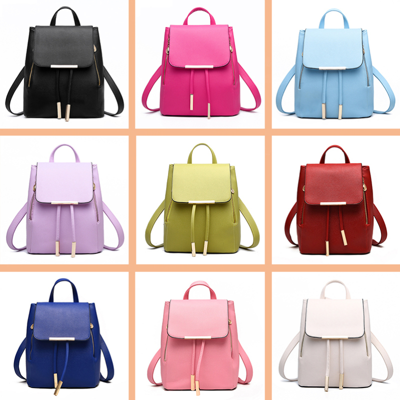 Women Backpack High Quality PU Leather School Bags For Teenagers Girls Top-handle Backpacks Mochilas Mujer 2018 Bagpack