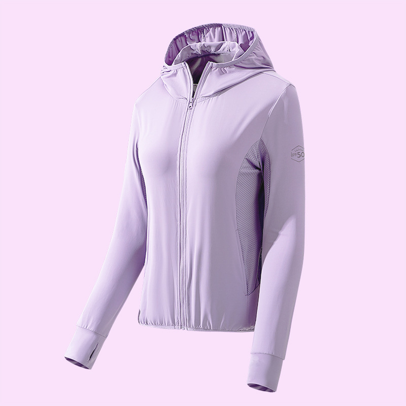 Women's UPF 50+ UV Sun Protection Clothing Long Sleeve Athletic Hiking Shirts Lightweight SPF Zip Up Outdoor Jacket