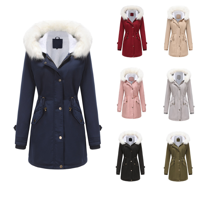 Women's Winter Coat  Hooded Puffer Coat Water repellent Quilted Winter Jacket with Removable Hood