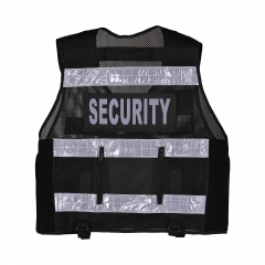 Hi Viz Tactical Vest Security Reflektierende Sicherheitsweste mit zur Durchsetzung, CCTV, Tac-Weste für Hundeführer mit mehreren Taschen OTC-RSV-Klickfast
