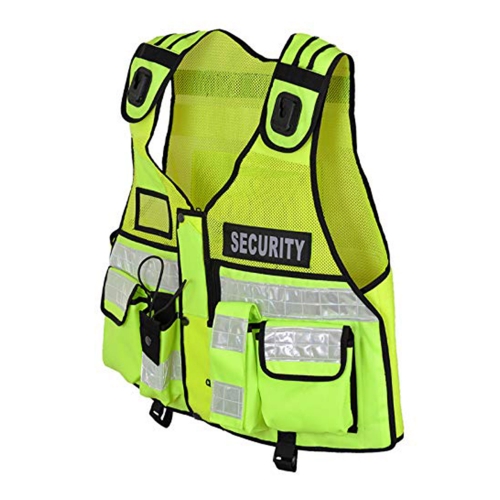 Hi Viz Tactical Vest Security Reflective Safety Vest With for Enforcement, CCTV, Dog Handler Tac Vest With Multi-pockets OTC-RSV-Klickfast
