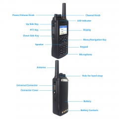 P500 Full 4G walkie talkie zello realptt pocstar two way radio Android 7.1 system with GPS