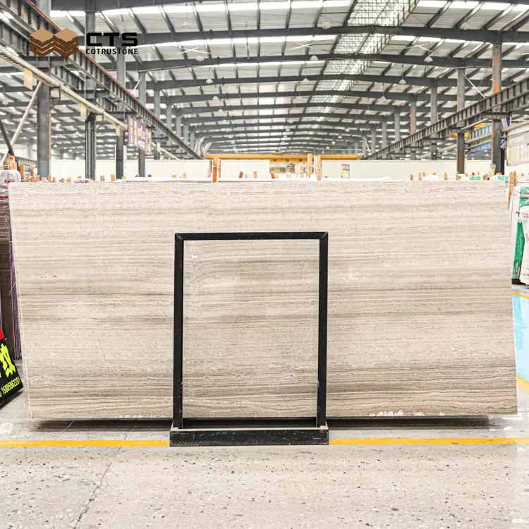 White Wooden Marble Slab