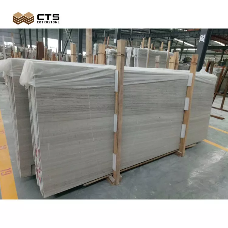 White Wooden Marble Slab