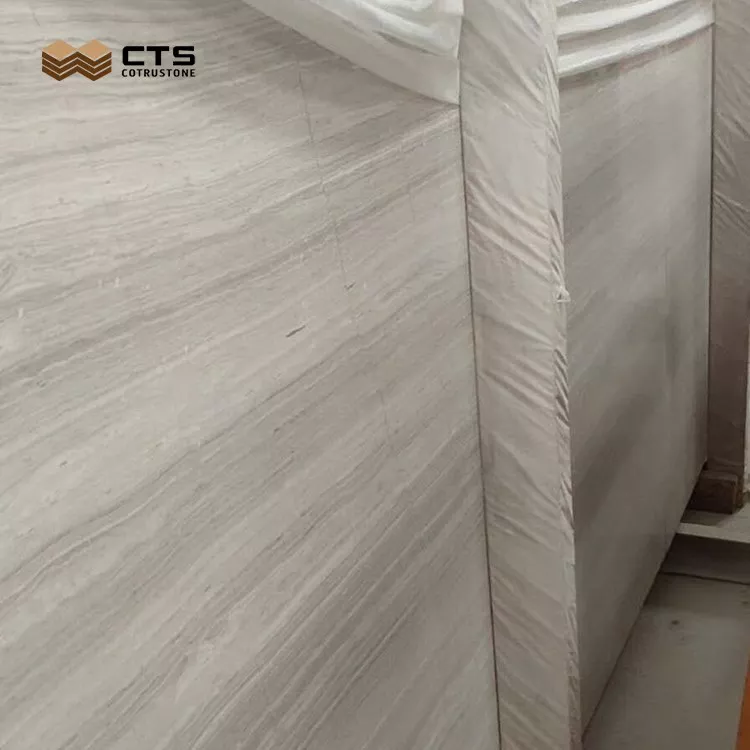 White Wooden Marble Slab