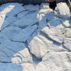 Piedra de revestimiento aleatoria de cuarzo blanco puro Narural