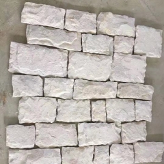 Chapa de piedra de revestimiento de pared de setas de arenisca blanca