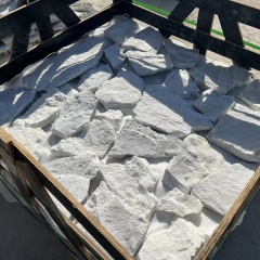Pedra de revestimento aleatória de quartzo branco puro Narural