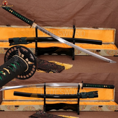 Full Tang Japanese Samurai Sword Katana 9260 Spring Steel Sharp Blade Real Cut