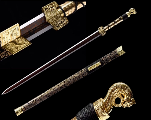 Han Dynasty Chinese Sword Jian Handmade Folded Steel Sharp Blade Kung Fu Weapon