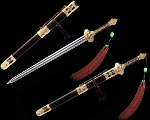 Hand Forged Folded Steel Blade Chinese Sword Ming Dynasty YongLe's Dragon JIAN Very Sharp Edge