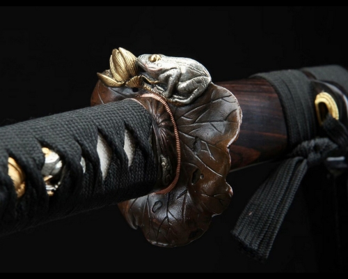 Damascus Folded Steel Clay Tempered Samurai Sword Full Tang Razor Sharp Blade Hazuya Polish Sword