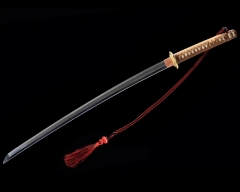 Japanese Officer's Katana (Type 98) Shin Gunto Folded Steel Clay Tempered Suguha Hamon Samurai Sword