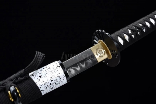 Traditional Hand Forged T10 Steel Clay Tempered Katana Japanese Samurai Sword Full Tang Sharp Edge