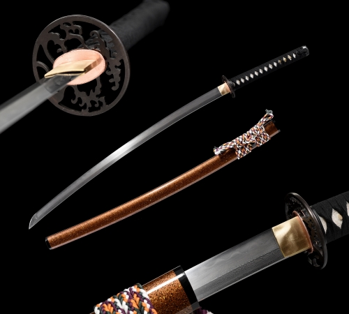 Handmade Katana Sword Real Clay Tempered Damascus Foldede Steel Blade Battle Ready Razor Sharp Full Tang Katana