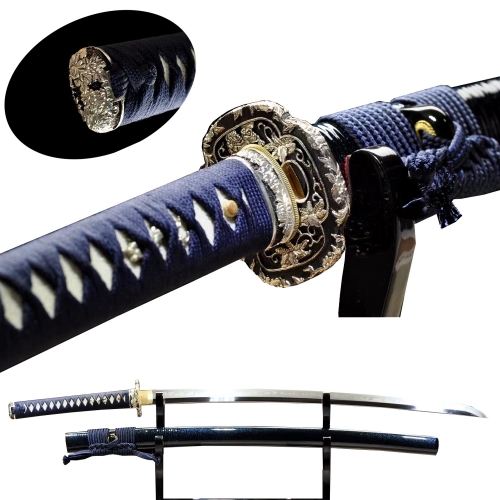 Battle Ready Japanese Samurai Katana Sword Clay Tempered L6 Steel Hand Polished Full Tang Razor Sharp Blade