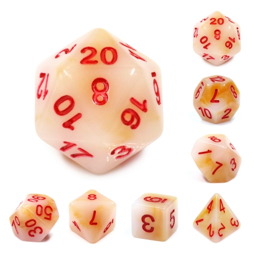 White Jade Dice Set