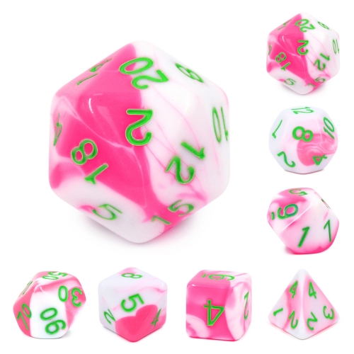 (Pink+White) Blend Color Dice