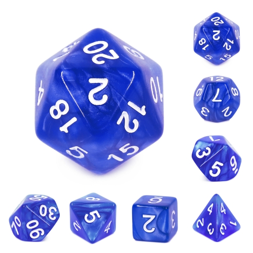 Blue Pearl Color Dice Set