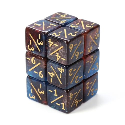 Counter Dice(Red Blue Glitter)