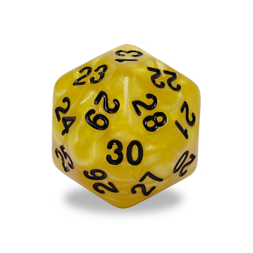 D30 Yellow Dice-Black ink