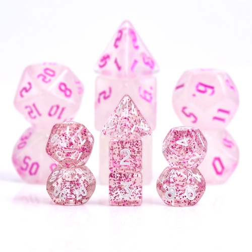 Mini Dice-Rose Red Glitter