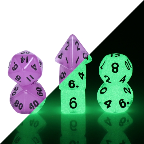 Mini Dice-Purple Glow in the Dark