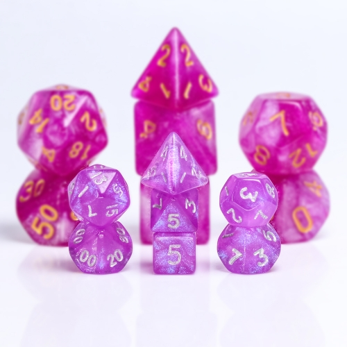 Mini Dice-Purple Translucent Glitter