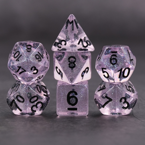 Pink Iridecent Dice Set