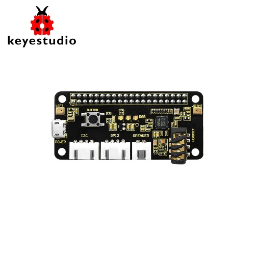 Keyestudio 5V ReSpeaker 2-Mic Pi HAT V1.0 Expansion Board For Raspberry Pi 4b  Zero / Zero W/B+