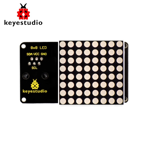 Keyestudio Easy Plug RJ11  8*8 LED Dot Matrix Module 180 degree Interface for Arduino STEM