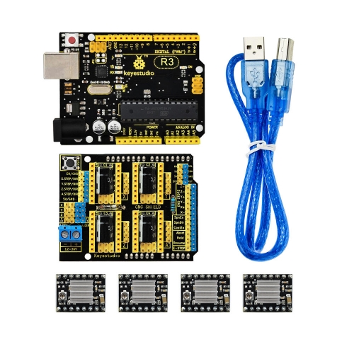 Keyestudio CNC kit For arduino CNC Shield V3+ R3+ 4pcs A4988 driver /GRBL compatible