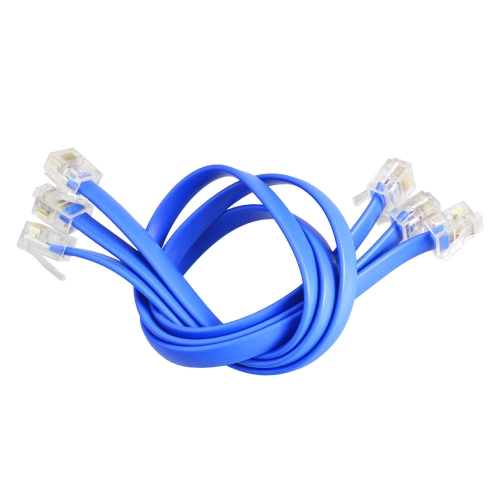 5pcs 30cm Blue RJ11 Easy-plug Connection Cable with Crystal Port for  Easy-plug board / Easy-plug sensor