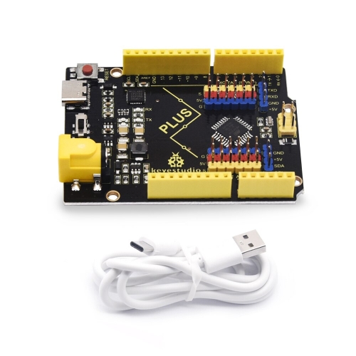 Keyestudio PLUS Development Board with Type C interface +USB cable  compatible with Arduino Uno R3