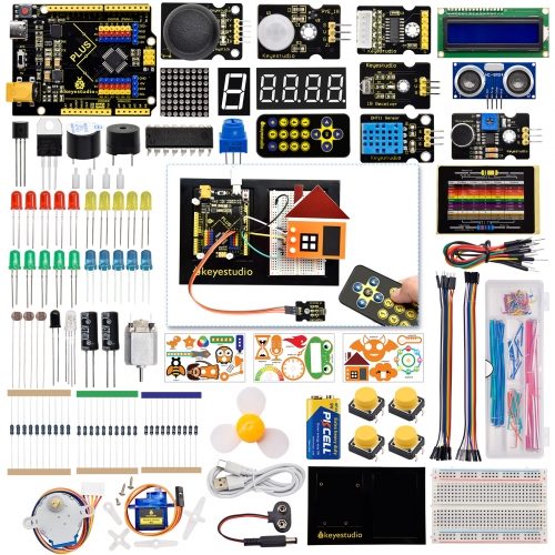 Keyestudio STEM Starter Kit for Plus Board Starter Kit Electronic DIY Projects Programming Kit