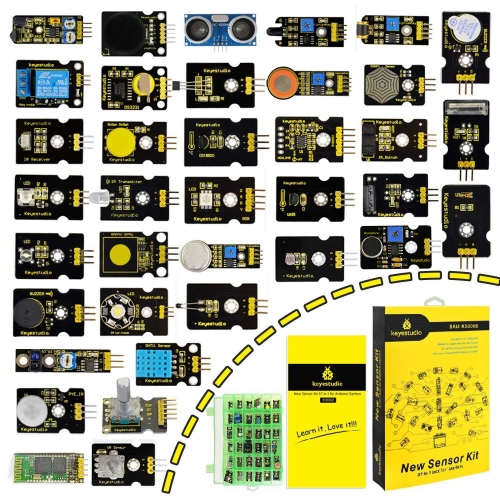 Keyestudio37 in 1 Sensor Kit for Arduino Programming Education (37pcs Sensors)+37 Projects+PDF+Video