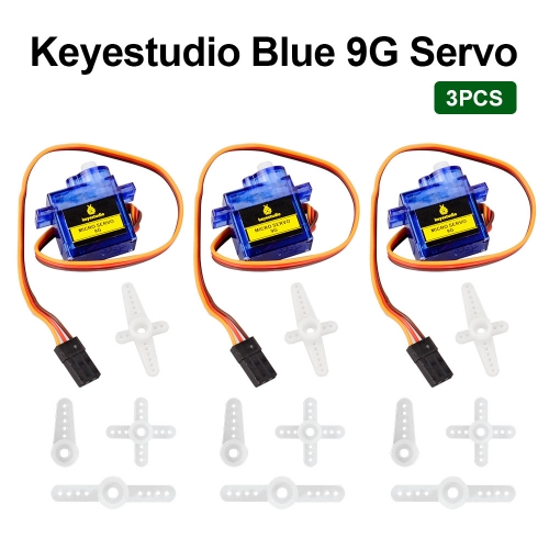 3 PCS keyestudio MINI SG90 9G  90 degrees Servo Motor  Blue with PH2.54 Connector  For Arduino Robot