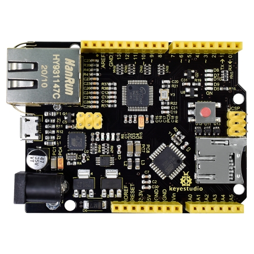 Keyestudio W5500 Ethernet Development Board for Arduino Projects (without POE)