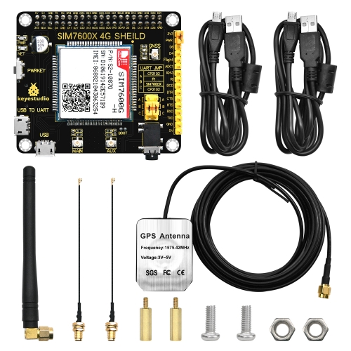 Keyestudio Raspberry Pi GPIO SIM7600X 4G Expansion Board