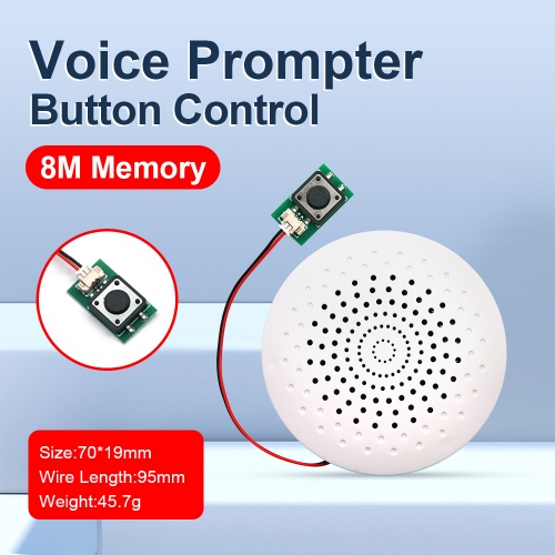 High Quality 8M Memory Voice Prompter 1W speaker Lighting/Button Control