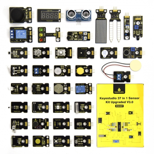 Keyestudio 37 in 1 Sensor Kit Upgrade V3.0 +Gift Box for Arduino starter Kit W/37 projects Tutorial/STEM Kids programing
