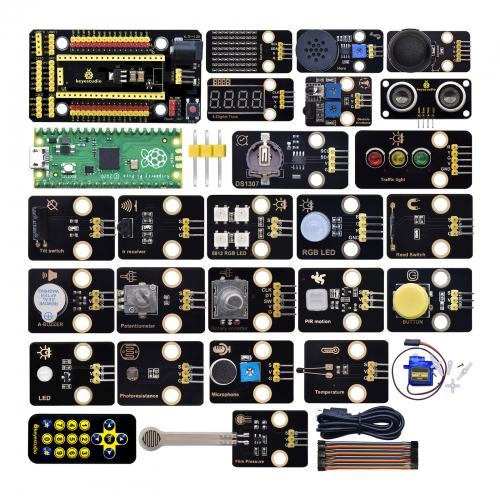 Keyestudio Raspberry Pi Pico 24 in 1 Sensor Starter Kit DIY Kit Electronics For Python Programming