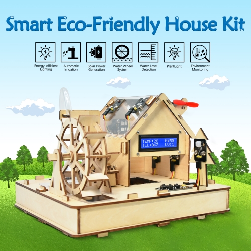 Keyestudio Smart Eco-Friendly House Starter Kit For Arduino Support C++ Programming  Learning Diy Electronic Kit