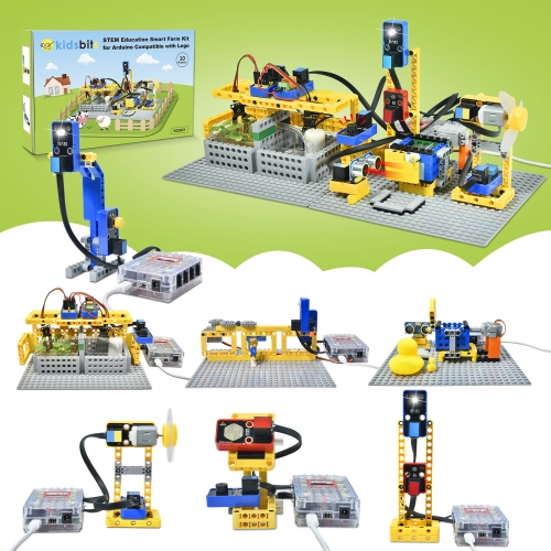 Kidsbits STEM Education Smart Farm Kit for Arduino Starter Kit Compatible With Lego