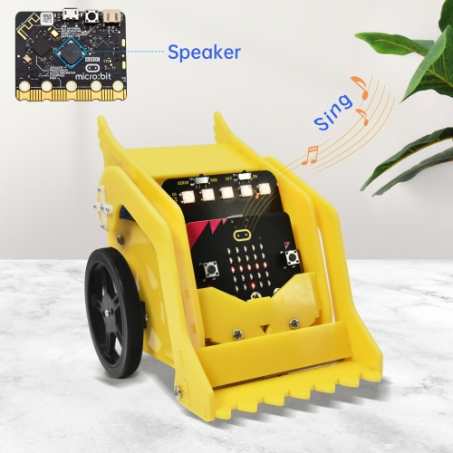 Keyestudio Micro Bit V2 Desk Bit Small Robot Smart Car for Microbit STEM Programming Car Kit(With Microbit board)