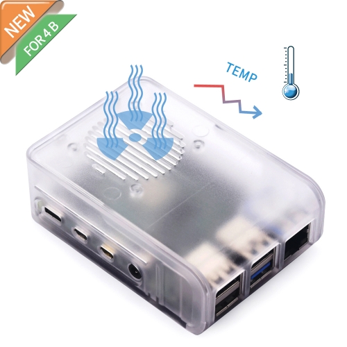 Raspberry PI 4B Shell ABS transparent Case Box For Raspberry Pi 4 Model B(Installable fan)