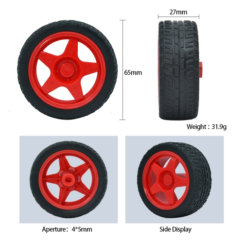 (2 pieces) Rubber wheel /smart car /car wheel for robot car for arduino car