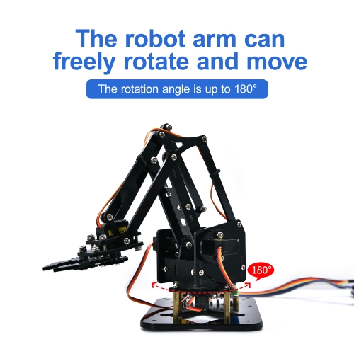 Keyestudio 4DOF Robot Arm Microbit Learning Kit Robot Arm Kit DIY Robot STEM Programming Without Microbit Board